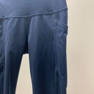 Dark Blue Juniors Long Leggings with Pockets